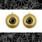 12mm Round Wide Golden Dilated Pupil Eye Cabochons - Set of Two - CAB51